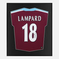 Framed Lampard Signed West Ham Shirt, Number 18 [Lite]