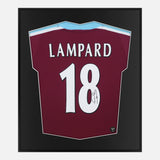 Framed Lampard Signed West Ham Shirt, Number 18 [Lite]