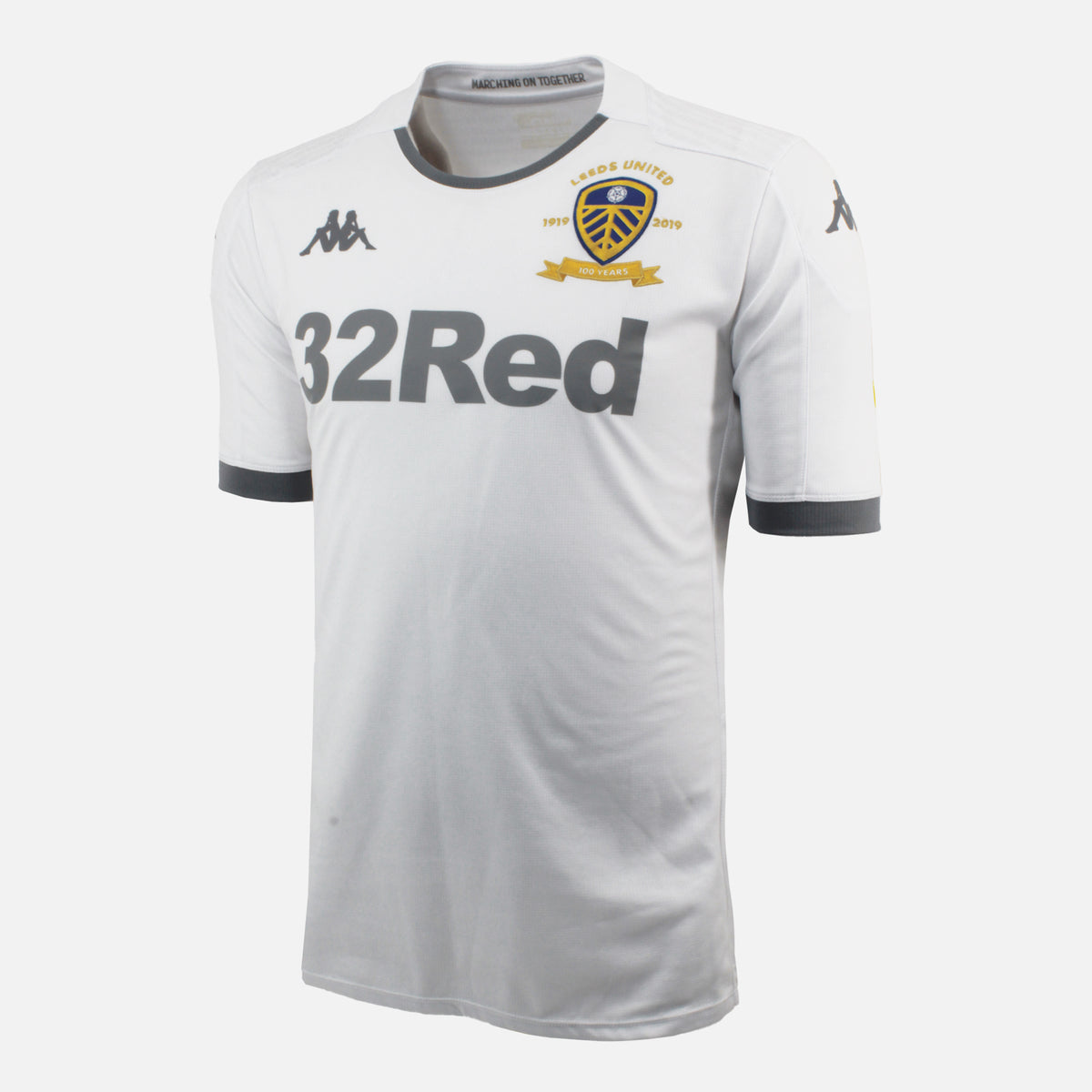 2019-20 Leeds United Home Shirt 100th Anniversary [Excellent] L — Verified official Leeds United shirt, condition graded | The Vault