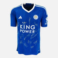 Squad Signed Leicester City Shirt 2023-24 Home [16 Autographs]