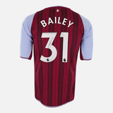 Framed Leon Bailey Signed Aston Villa Shirt 2021-22 Home [Modern]