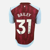 Framed Leon Bailey Signed Aston Villa Shirt 2023-24 Home [Modern]