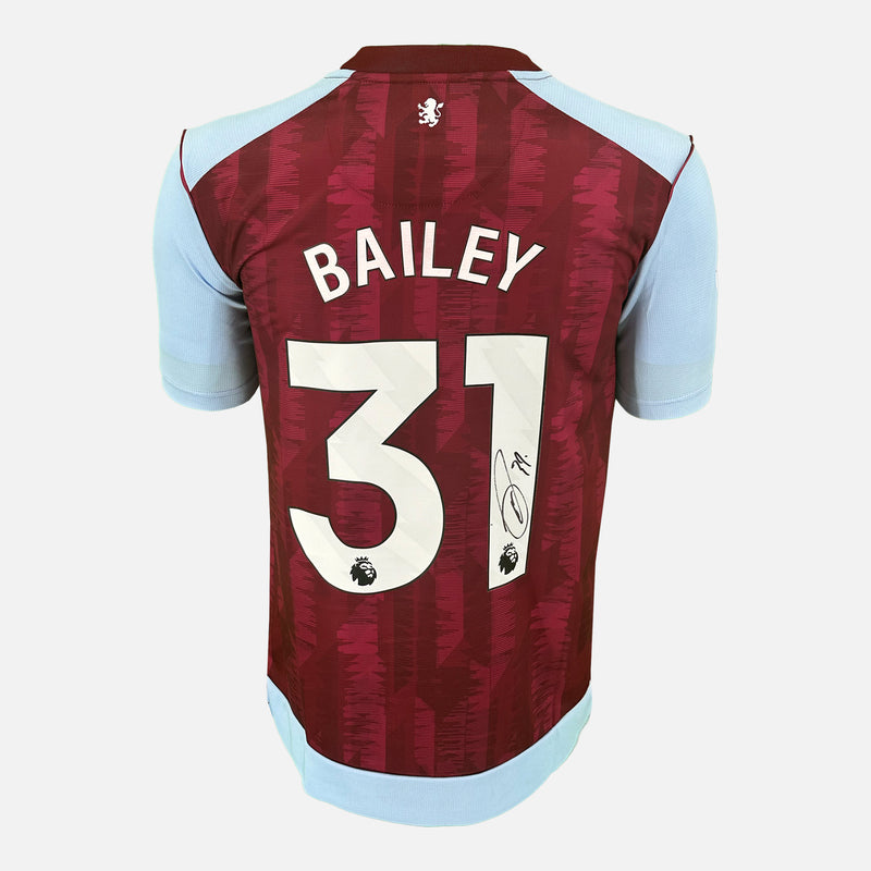 Framed Leon Bailey Signed Shirt, Aston Villa Home [Mini]