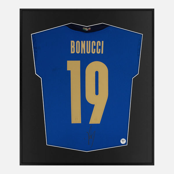 Framed Leonardo Bonucci Signed Shirt, Italy Euro Final [Lite]