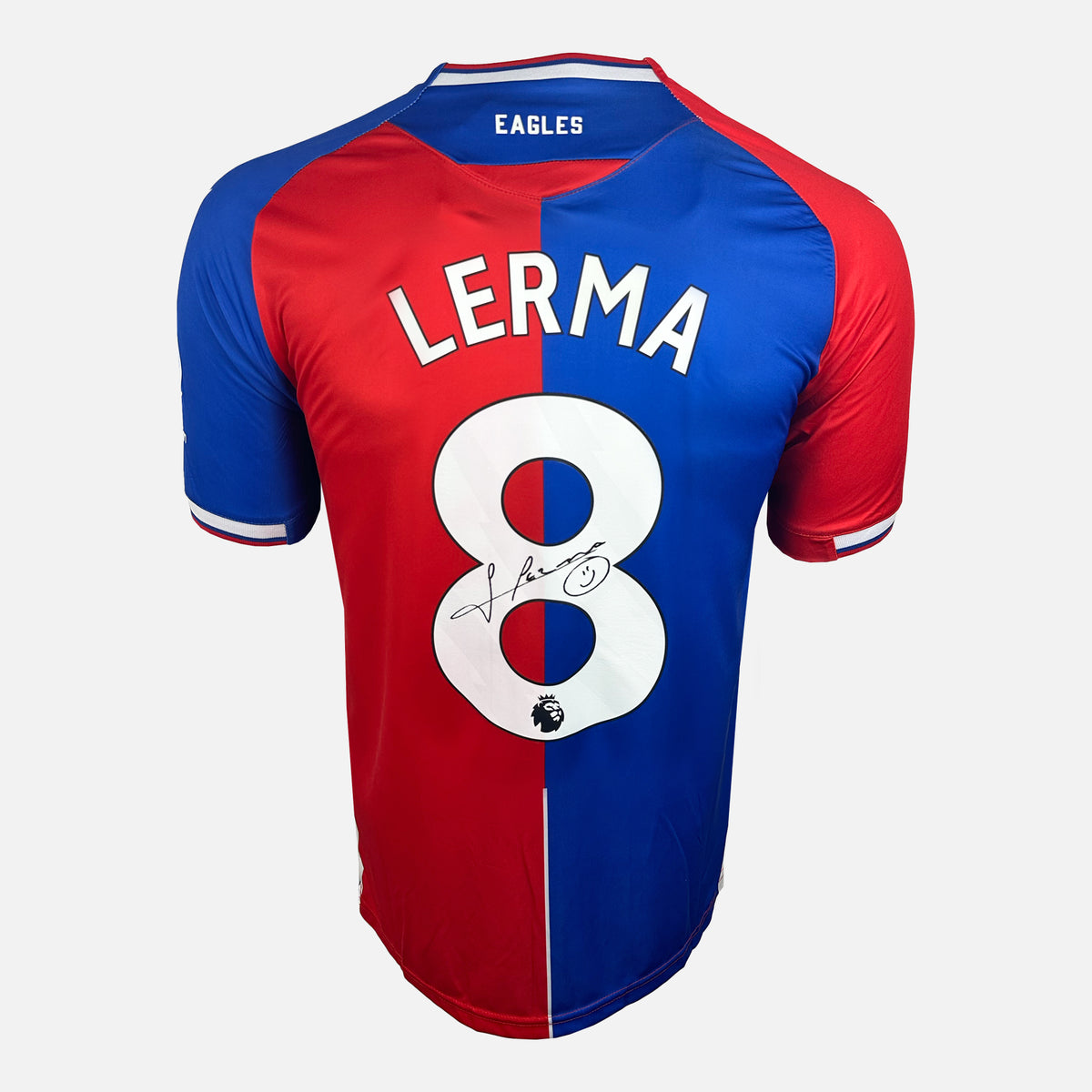Jefferson Lerma Signed Crystal Palace Shirt 2023-24 Home [8] — Crystal Palace signed shirt from the 2023 to 2024 season | The Vault