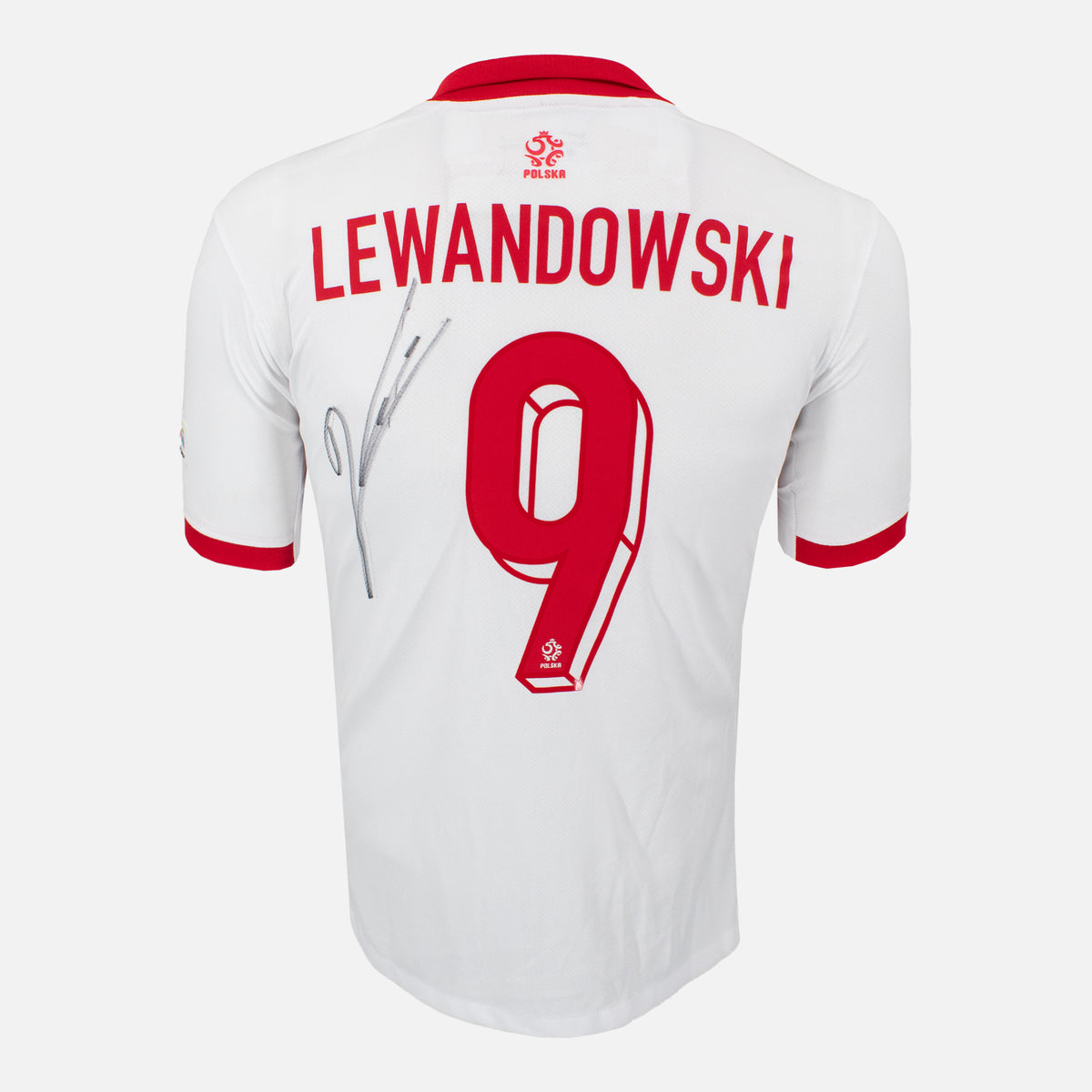 Robert Lewandowski Signed Poland Shirt Home 2024-25 [9] — Poland signed shirt from the 2024 to 2025 season | The Vault