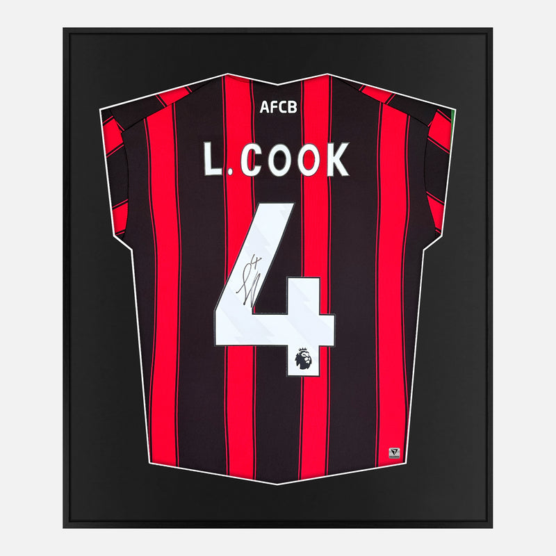 Framed Lewis Cook Signed Shirt, AFC Bournemouth Home [Mini]