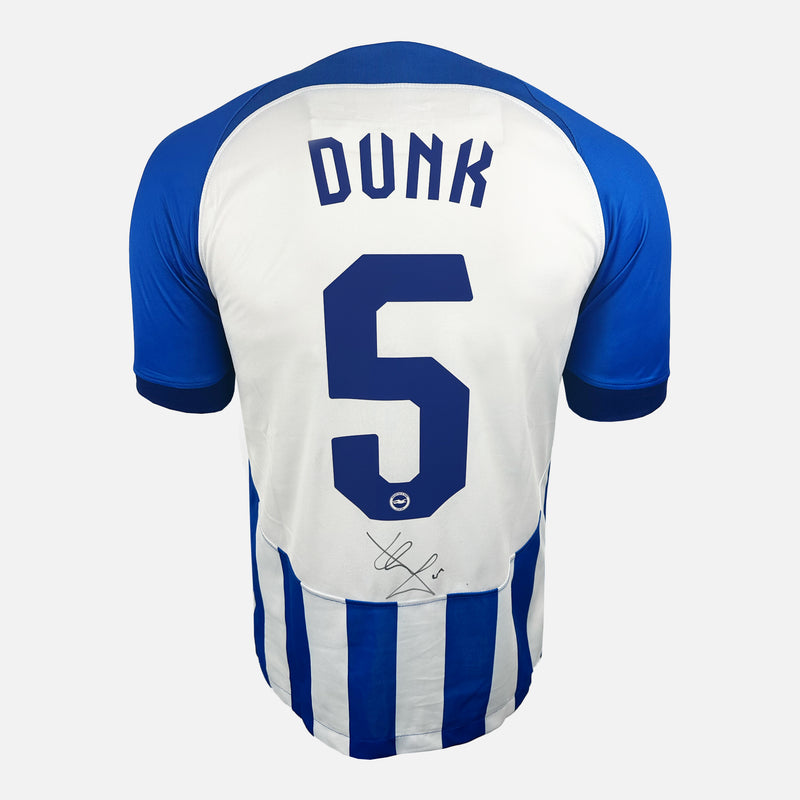 Framed Lewis Dunk Signed Brighton & Hove Albion Shirt [Mini]