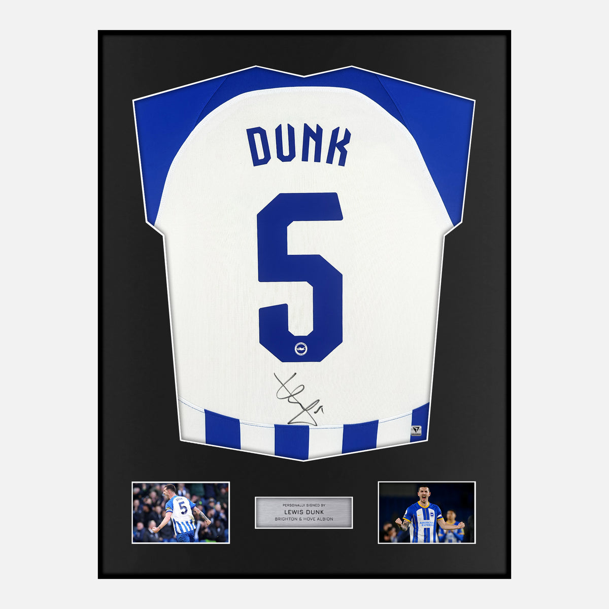 Framed Lewis Dunk Signed Brighton Shirt Home 2023-24 [Classic] — Verified autograph with NFC and certificate | The Vault
