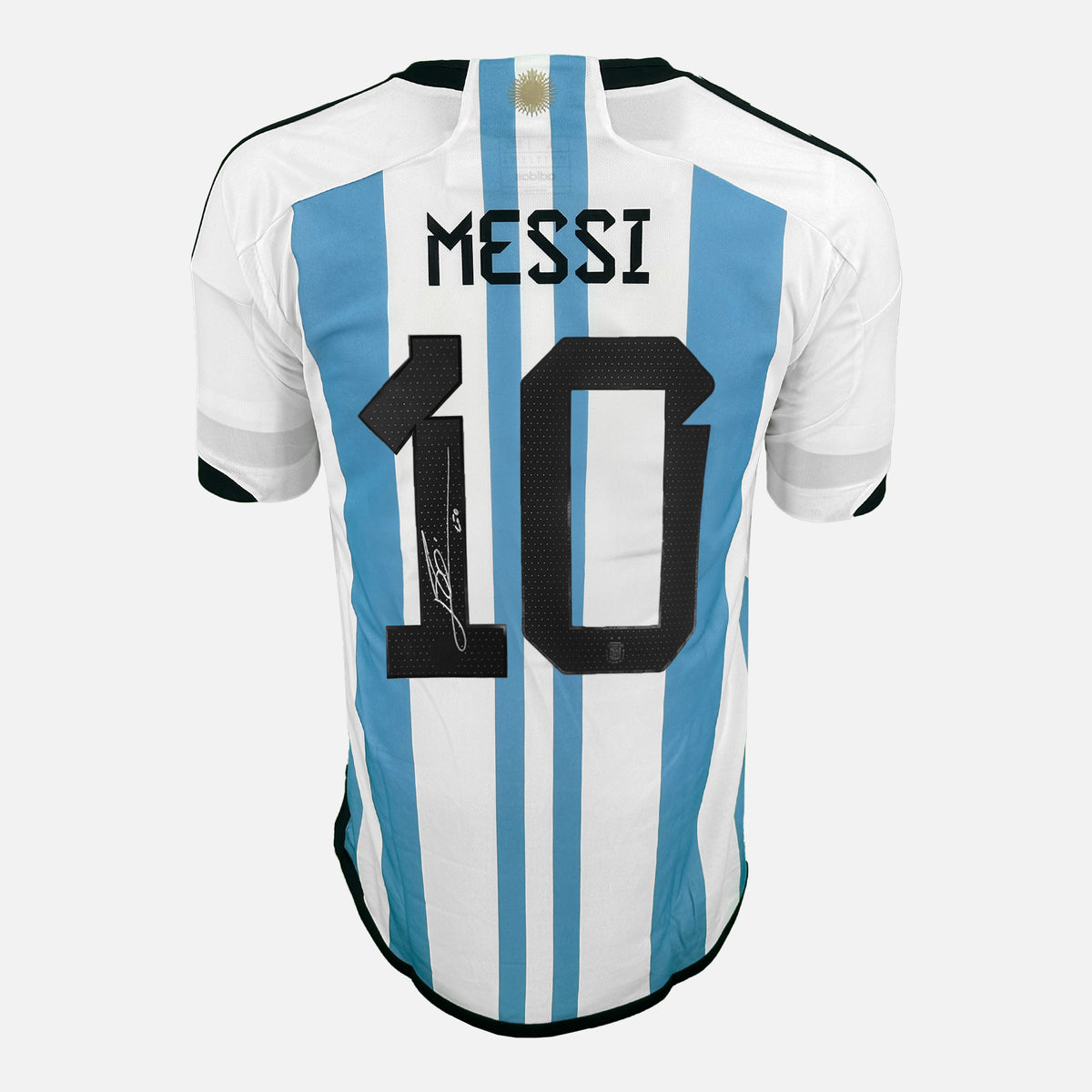 Lionel Messi Signed Argentina Shirt 2022 World Cup Qatar [10] — Argentina signed shirt from the 2022 to 2023 season | The Vault