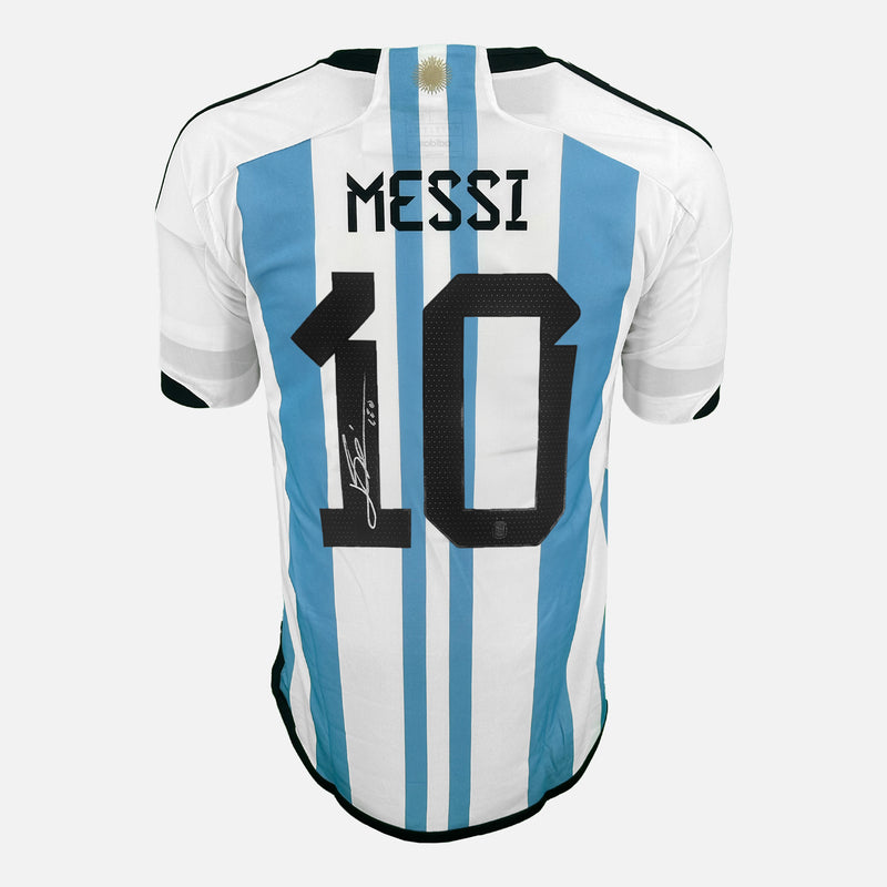 Lionel Messi Signed Argentina Shirt 2022 World Cup Qatar 10