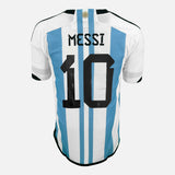 Framed Lionel Messi Signed Argentina Shirt 2022 World Cup [Classic]