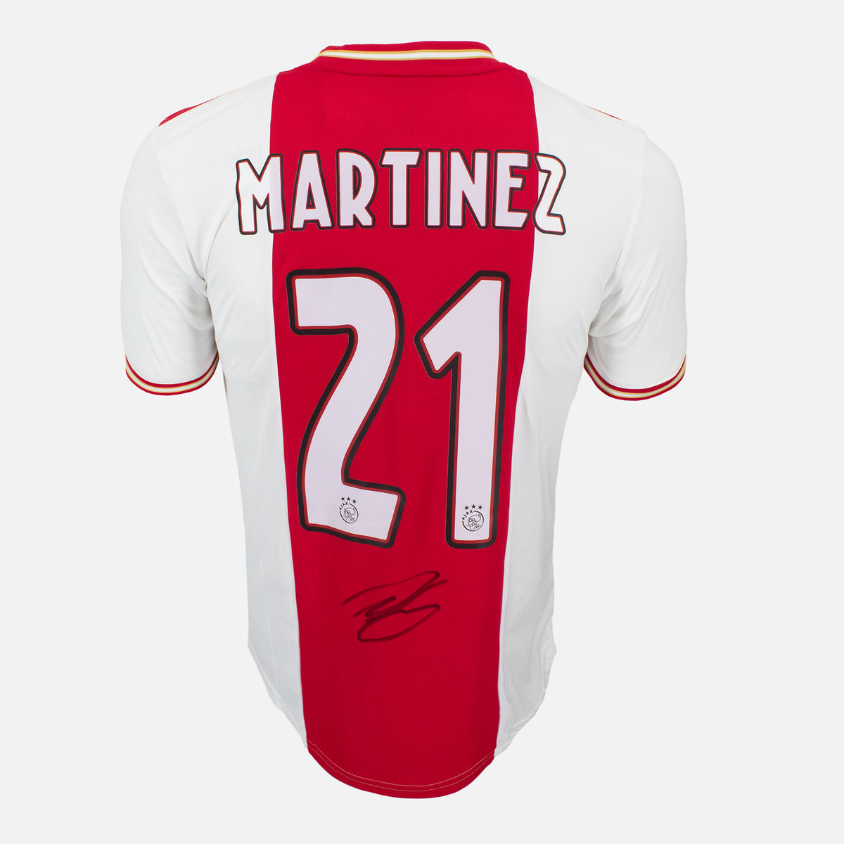 Lisandro Martinez Signed Ajax Shirt 2022-23 Home [21] — Ajax signed shirt from the 2022 to 2023 season | The Vault