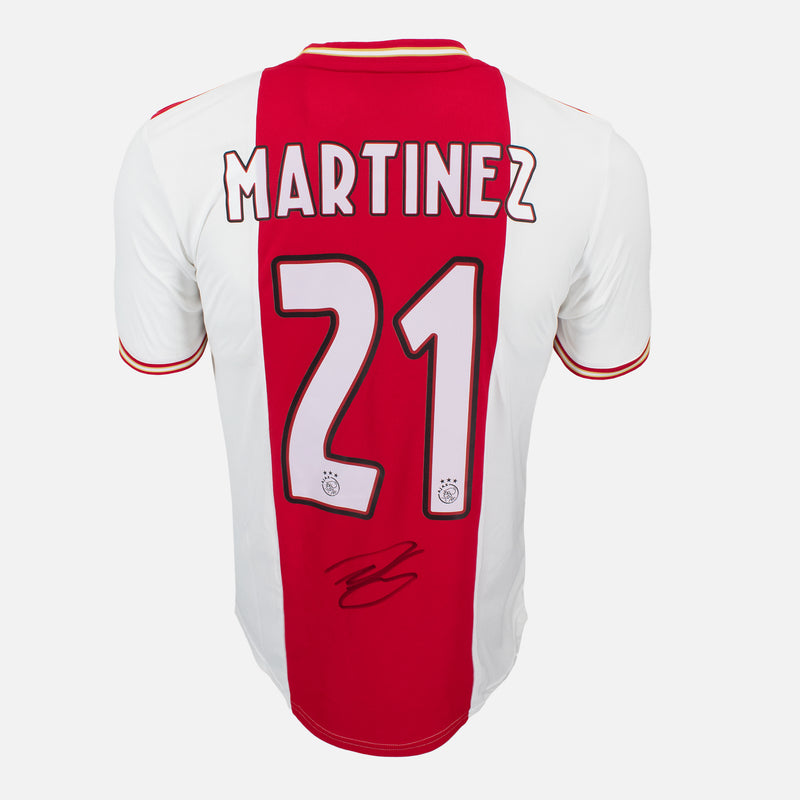 Framed Lisandro Martinez Signed Ajax Shirt Home 2022-23 [Modern]