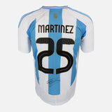 Framed Lisandro Martinez Signed Argentina Shirt 2024-25 Home [Modern]