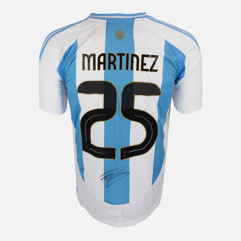 Framed Lisandro Martinez Signed Argentina Shirt 2024-25 Home [Modern]