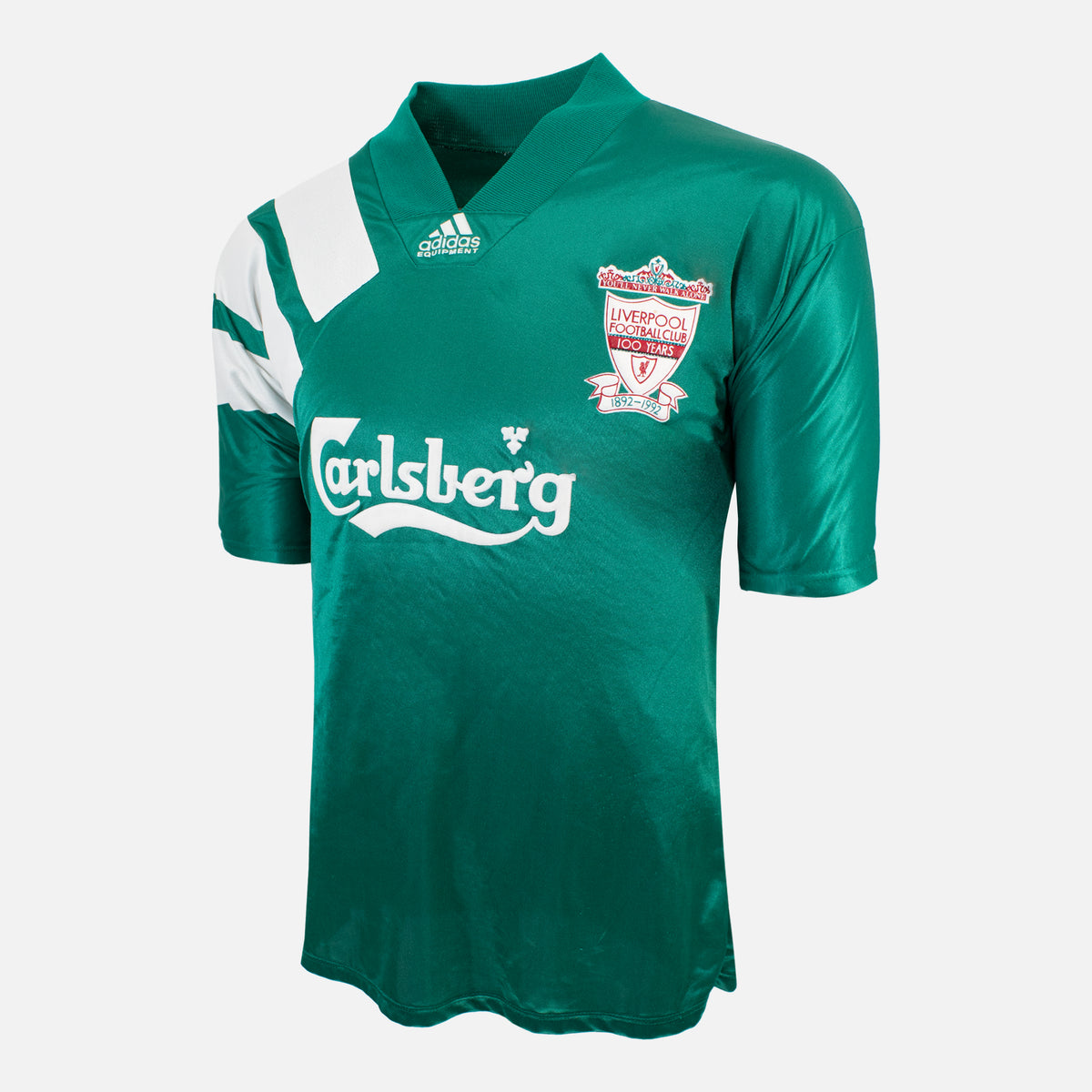 1992-93 Liverpool Away Shirt Adidas Green [Excellent] XL — Verified official Liverpool shirt, condition graded | The Vault