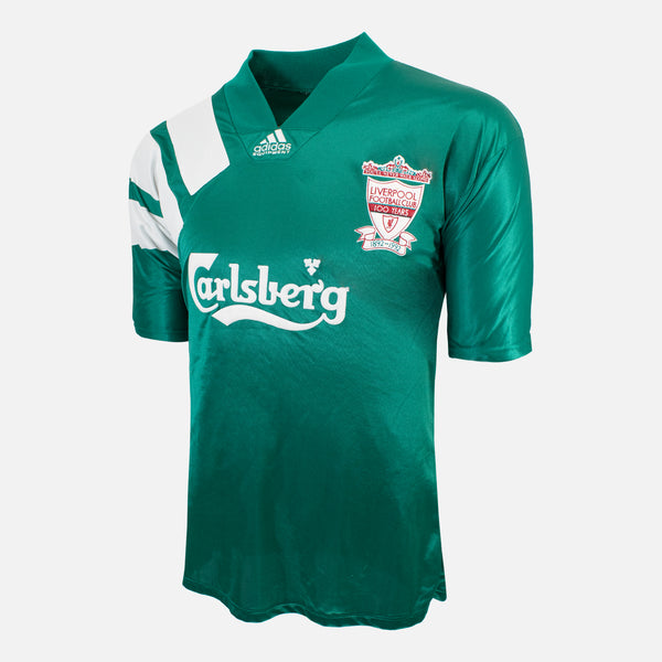 1992-93 Liverpool Away Shirt Adidas Green [Excellent] XL