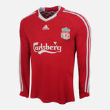2008-10 Liverpool Home Shirt Gerrard 8 long sleeve [Good] M