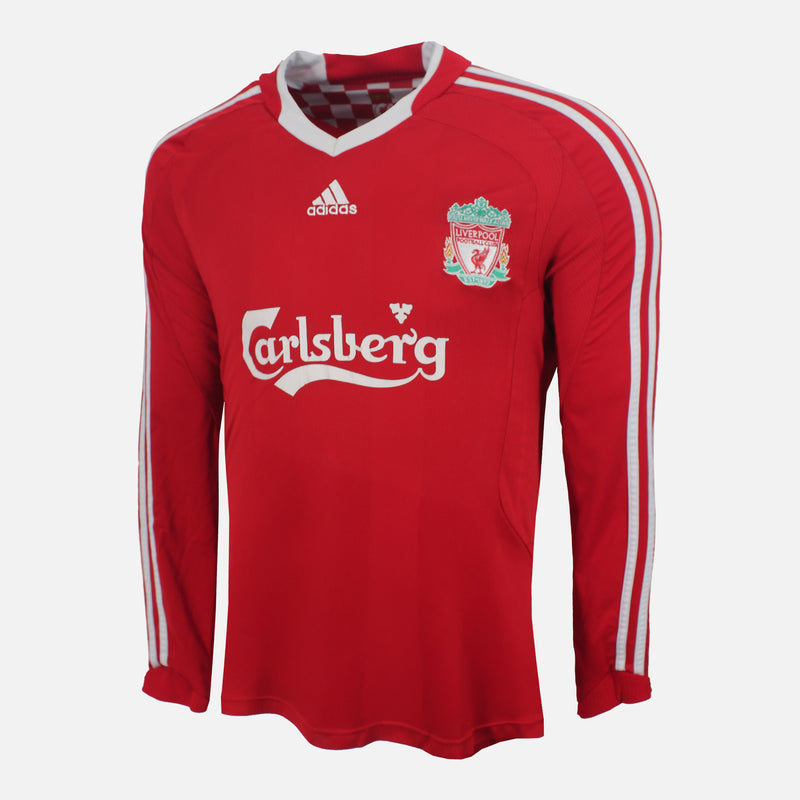 2008-10 Liverpool Home Shirt Gerrard 8 long sleeve [Good] M