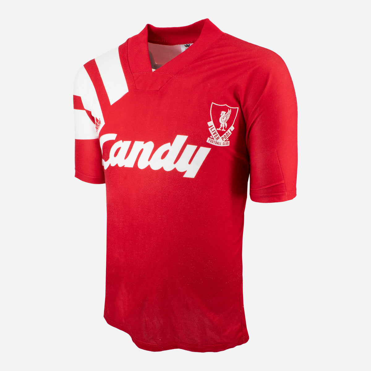 1991-92 Liverpool Home Shirt Candy [Good] M — Verified official Liverpool shirt, condition graded | The Vault