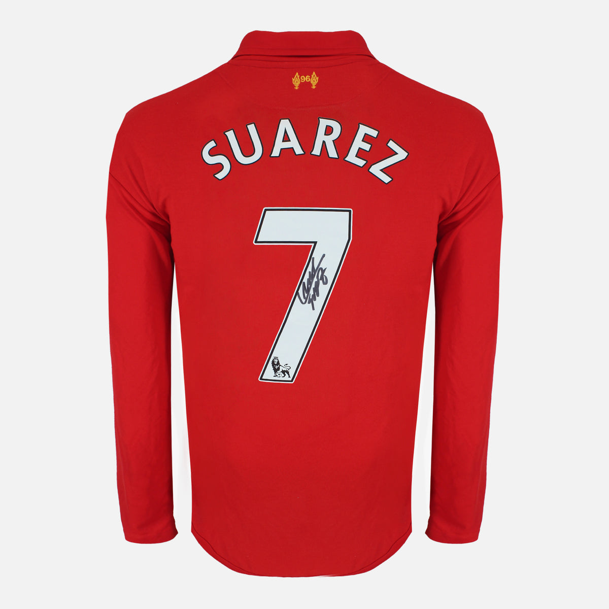 Luis Suárez Signed Liverpool Shirt 2012-13 Home [7] — Official Liverpool shirt signed by Luis Suárez | The Vault