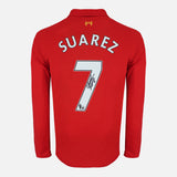 Framed Luis Suárez Signed Shirt, Liverpool Home [Lite]