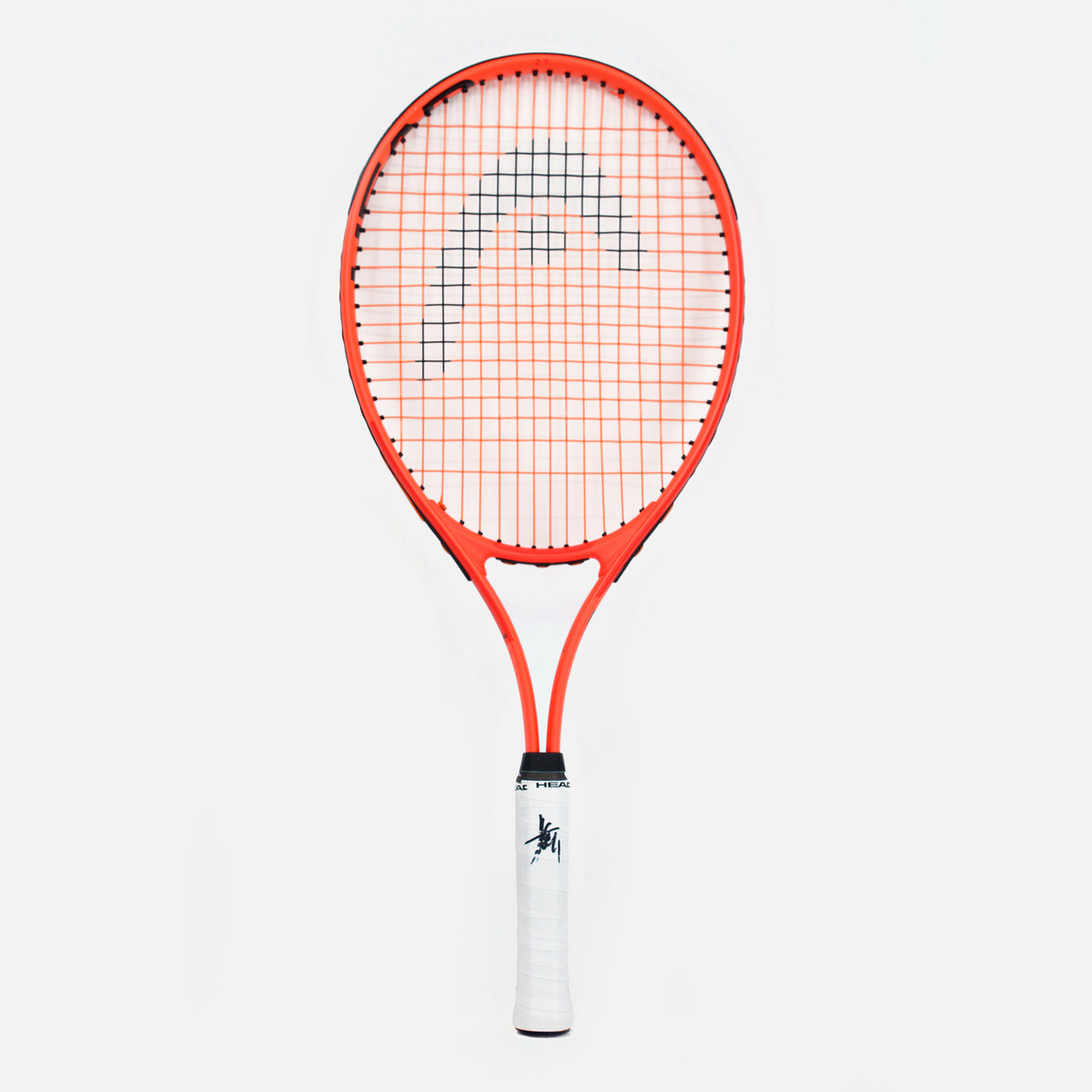 Lorenzo Musetti Signed Tennis Racket Head Orange — Displaying your Lorenzo Musetti signed tennis racket | The Vault