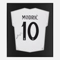 Framed Modric Signed Shirt, Real Madrid, Home, New [Lite]
