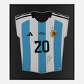 Framed Mac Allister Signed Argentina Shirt 2022 World Cup Winners [Lite]