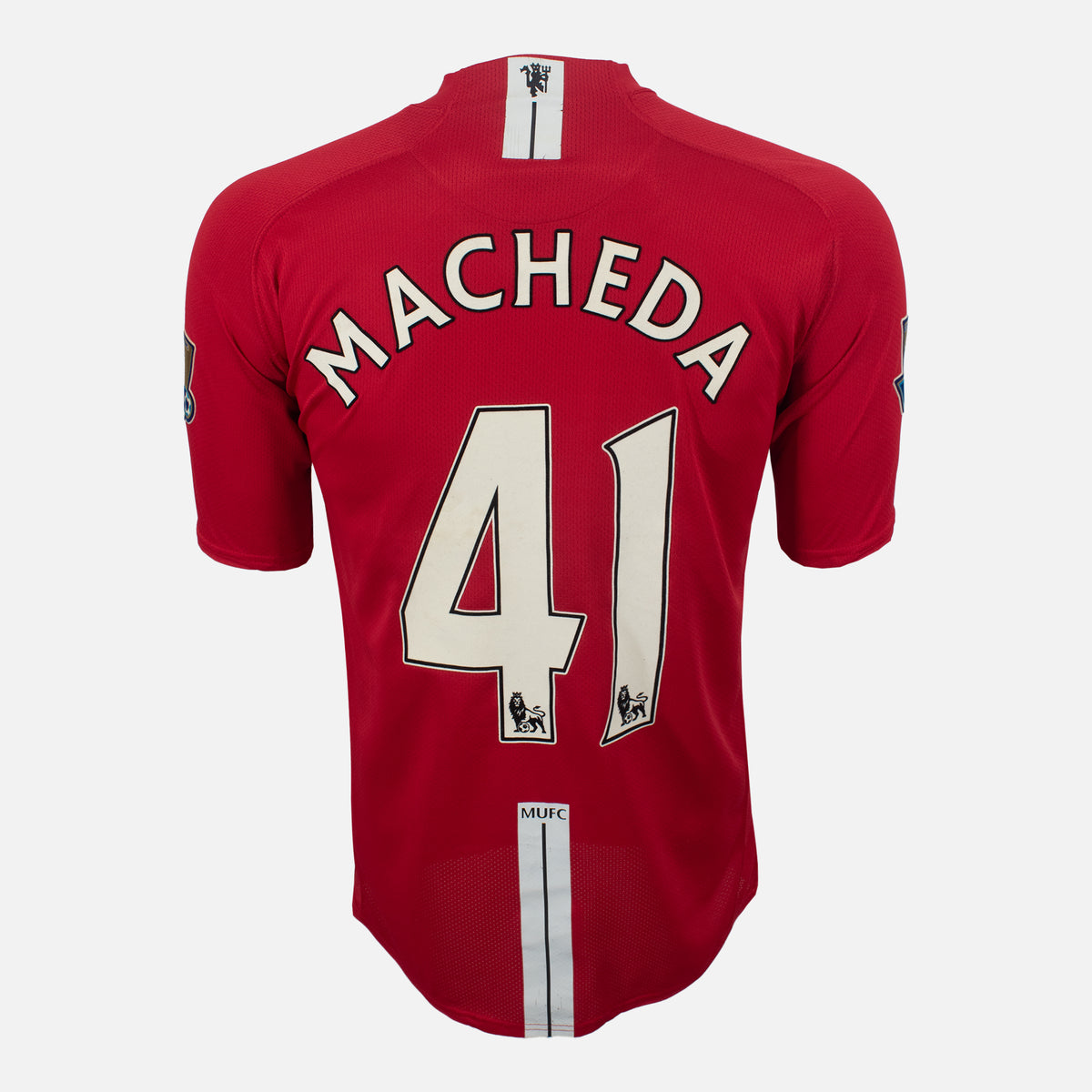 2007-09 Manchester United Home Shirt Macheda 41 [Excellent] L — Verified official Manchester United shirt, condition graded | The Vault