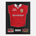Framed Squad Signed Manchester United Shirt 1999 Treble [Classic]