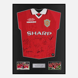 Framed Squad Signed Manchester United Shirt 1999 Treble [Classic]