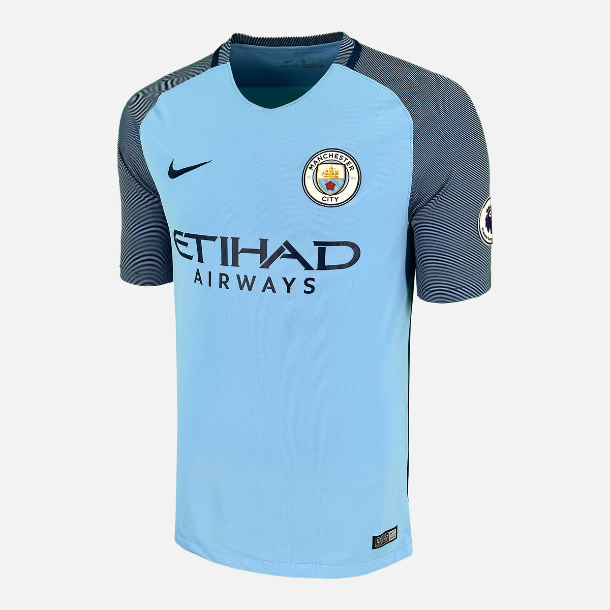 2016-17 Manchester City Home Shirt Aguero 10 [Excellent] L — Looking after your Manchester City Home jersey | The Vault