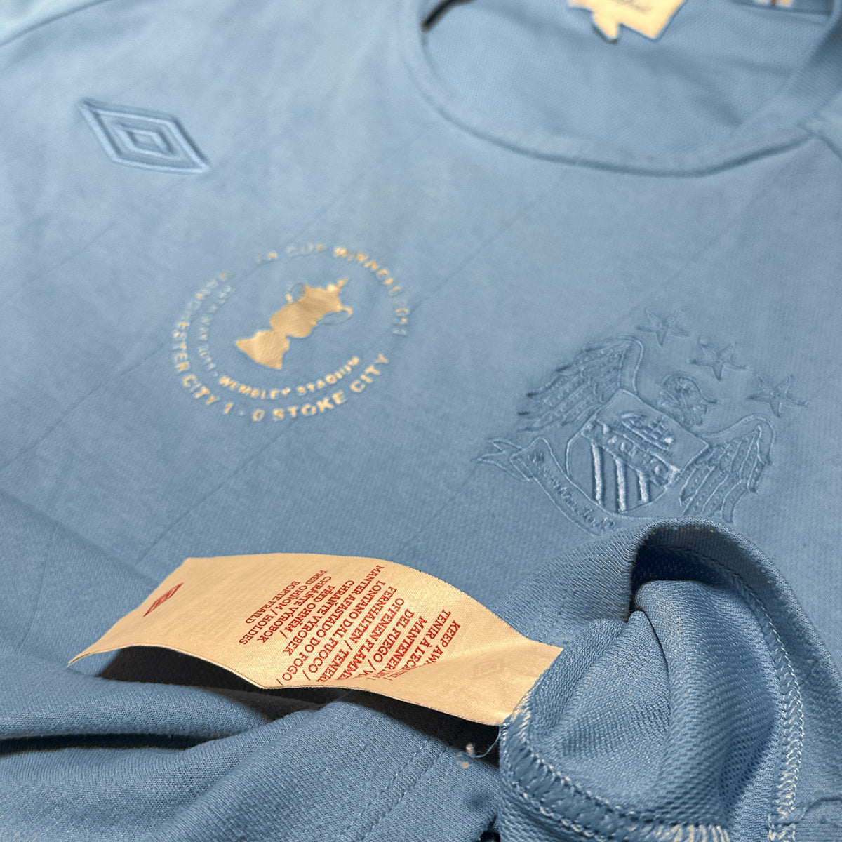 2011 Manchester City Home Shirt FA Cup Winners Edition [Excellent] M — Looking after your Manchester City Home jersey | The Vault