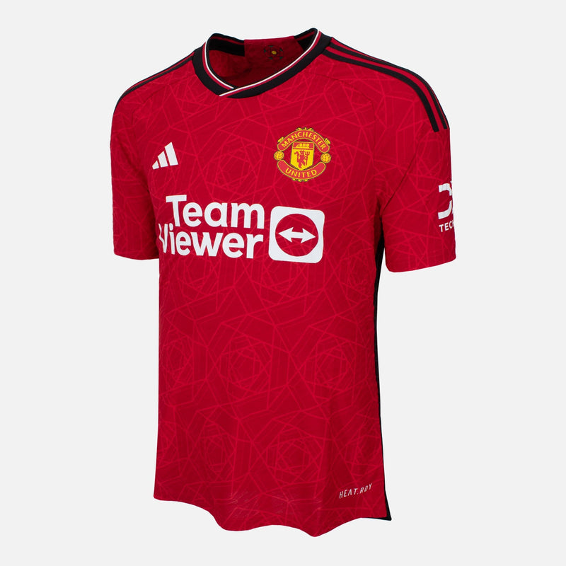 Mainoo Signed Manchester United Shirt 2023-24 Authentic Version [37]