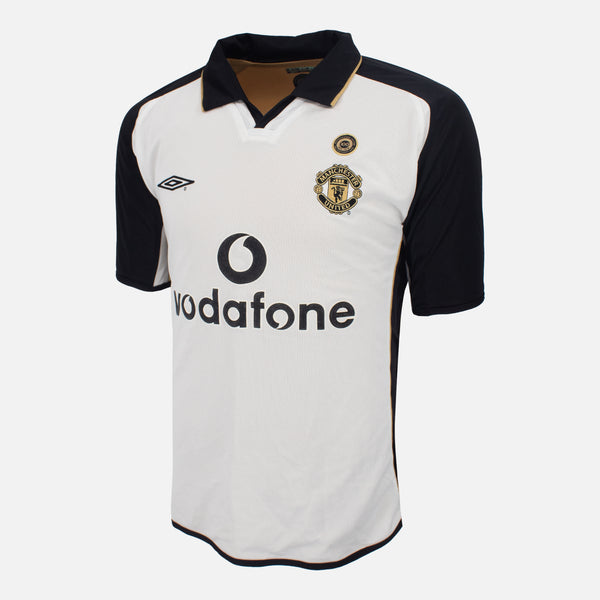 2001-02 Manchester United Away Shirt Centenary Reversible [Excellent] M