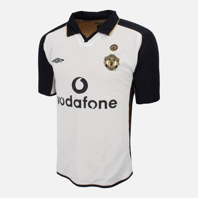 2001-02 Manchester United Away Shirt Centenary Reversible [Excellent] M