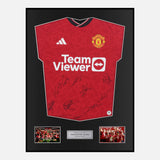 Framed Manchester United Signed Shirt 2023-24 Authentic [Classic]