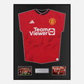 Framed Squad Signed Manchester United Shirt 2023-24 [Classic]
