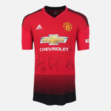 Squad Signed Manchester United Home Shirt 2018-19 [10 Autographs]