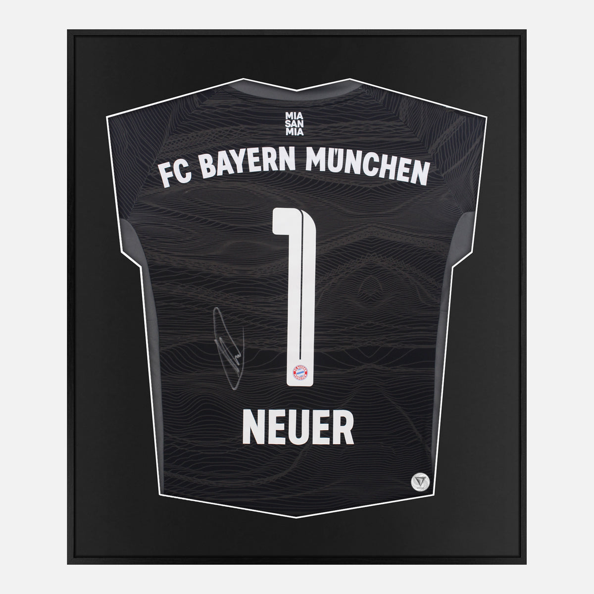 Framed Manuel Neuer Signed Shirt, Bayern Munich Goalkeeper [Lite] — Lite framed Bayern Munich shirt signed by Manuel Neuer | The Vault
