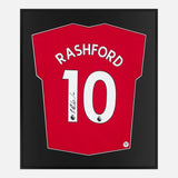 Framed Rashford Signed Manchester United Home Shirt [Mini]