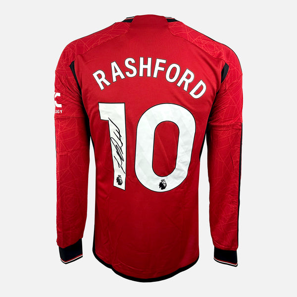 Marcus Rashford Signed Manchester United Shirt Home Long sleeve [10]