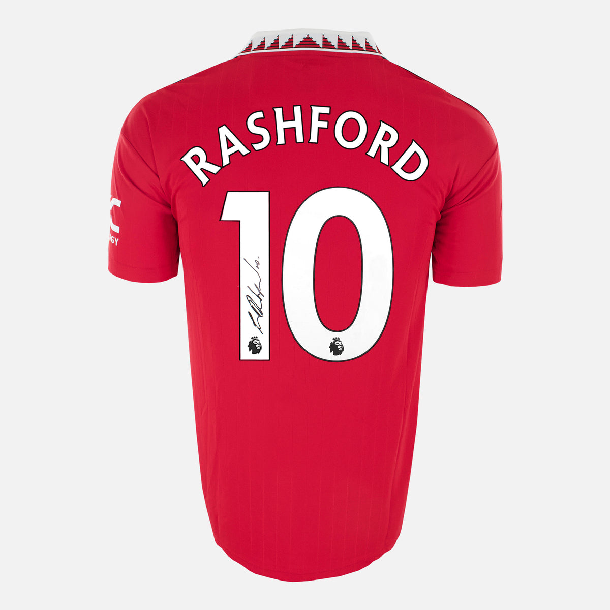 Marcus Rashford Signed Manchester United Shirt 2022-23 [10] — Manchester United signed shirt from the 2022 to 2023 season | The Vault