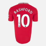 Framed Rashford Signed Manchester United Home Shirt [Mini]