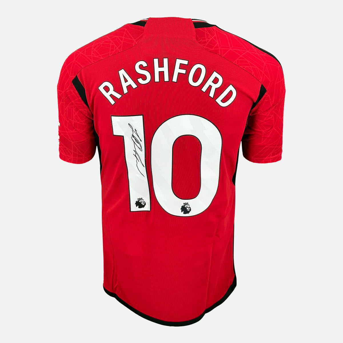 Marcus Rashford Signed Manchester United Shirt 2023-24 Home [10] — Manchester United signed shirt from the 2023 to 2024 season | The Vault