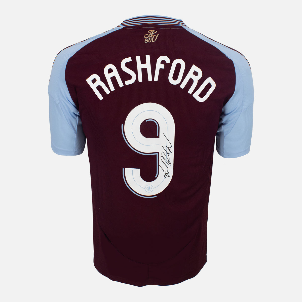 Marcus Rashford Signed Aston Villa Shirt 2024-25 Home [9] — Aston Villa signed shirt from the 2024 to 2025 season | The Vault