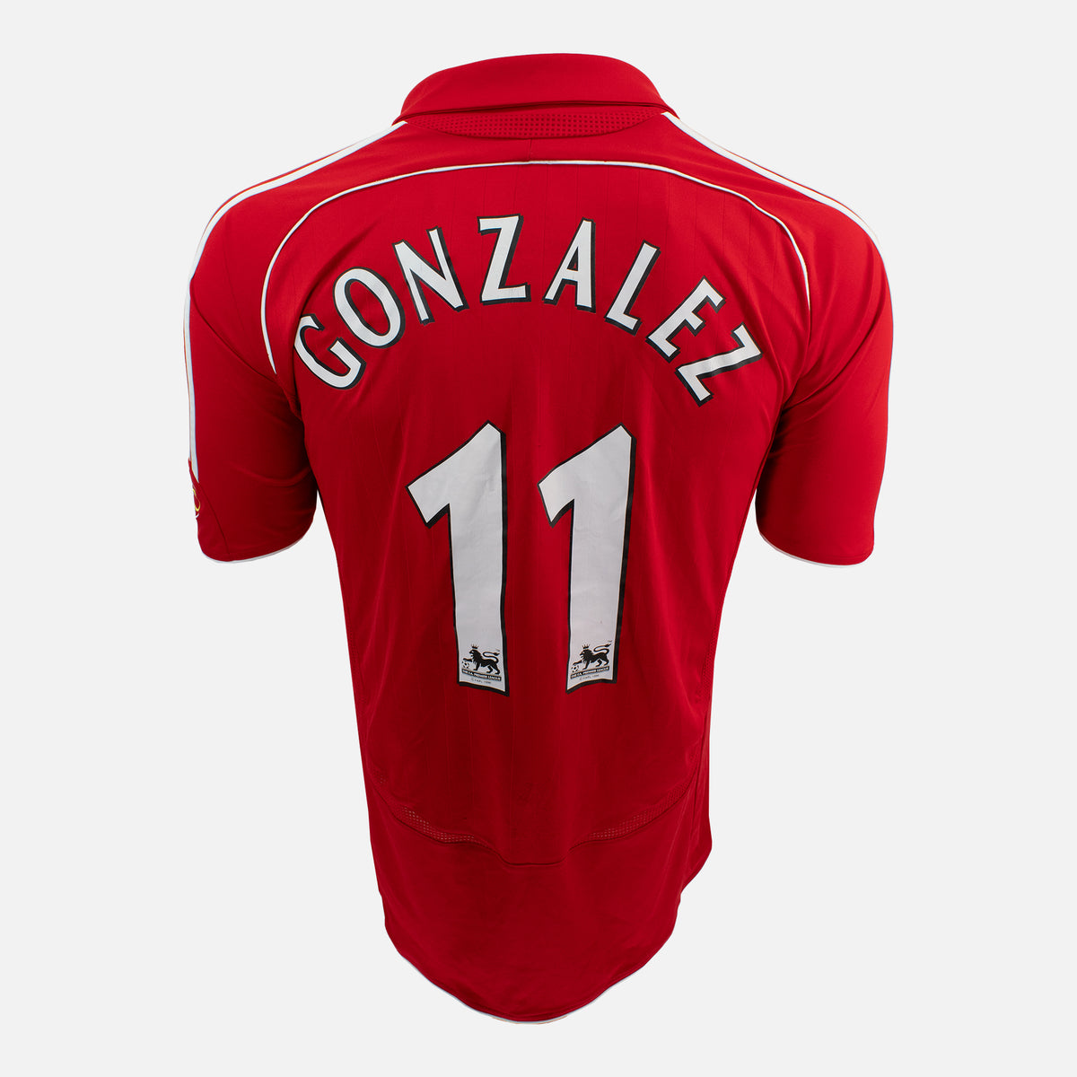 2006-08 Liverpool Home Shirt Gonzalez 11 [Good] L — Verified official Liverpool shirt, condition graded | The Vault