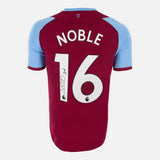 Framed Mark Noble Signed West Ham United Shirt 2020-21 Home [Modern]